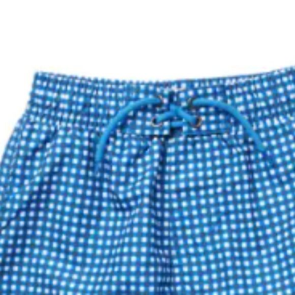Beach Bros. Gingham Swim Trunks Midnight Blue check NWT - Picture 2 of 5